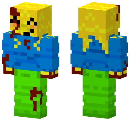 Pixelated Blue Character Minecraft skin