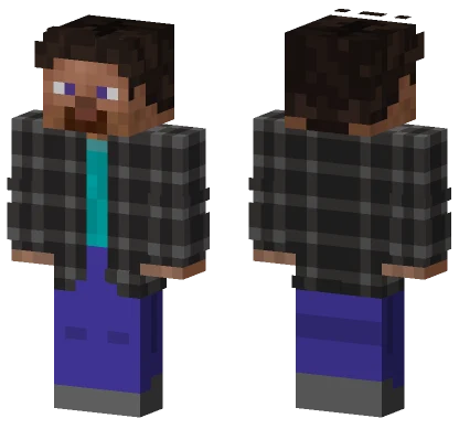 Plaid Shirt Steve Minecraft skin