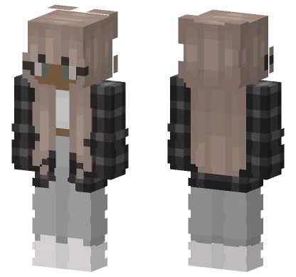Plaid Sweater Girl Minecraft skin