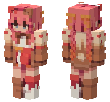 Playful Pink Girl Minecraft skin