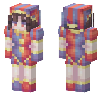 Pomni The Clown Girl Minecraft skin