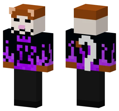 Popcat Purple Fire Shirt Minecraft skin