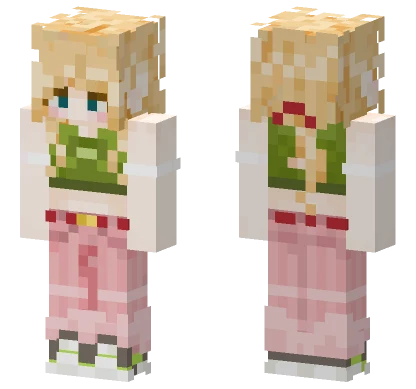 Porcelain Falcon Girl Minecraft skin