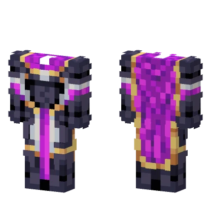 Preux Chevalier Black Purple Gold Minecraft skin