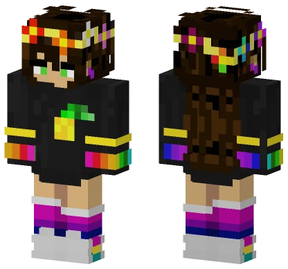 Pride Flag Girl Classic Minecraft skin