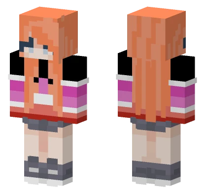 Pride Fox Girl Minecraft skin
