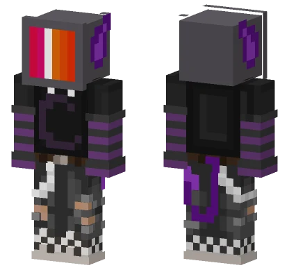 Pride Wolf TV Head Minecraft skin