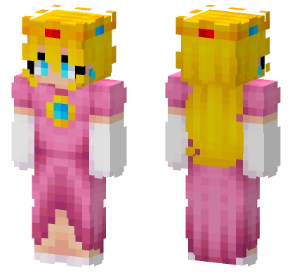 Princess Peach W Crown Minecraft skin