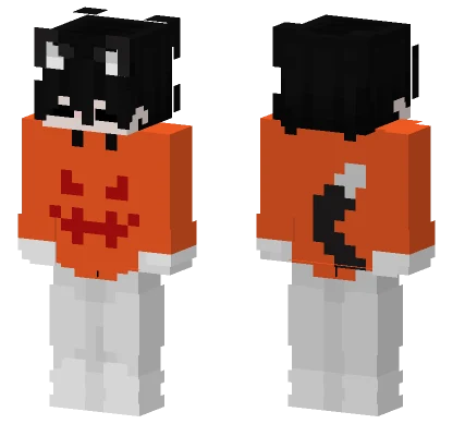 Pumking Dumarox Orange White Minecraft skin