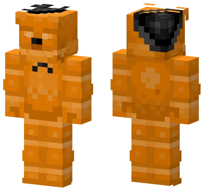 Pumpkin Freddy Happy October Minecraft skin