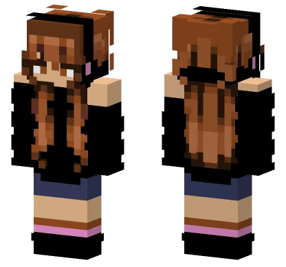 Pumpkin Girl In Sweater Minecraft skin