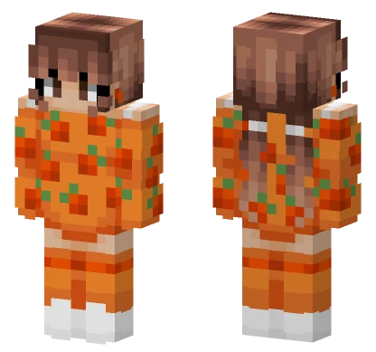 Pumpkin Girl Outfit Minecraft skin