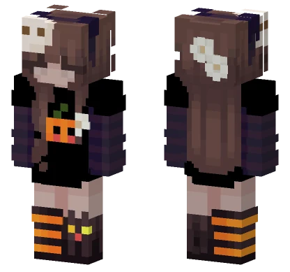 Pumpkin Head Girl Minecraft skin