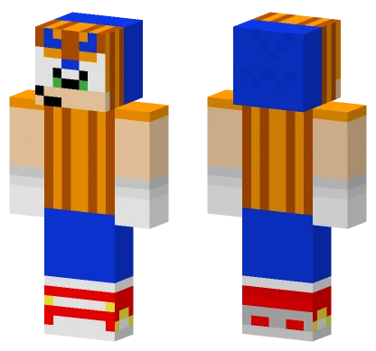 Pumpkin Sonic Minecraft skin