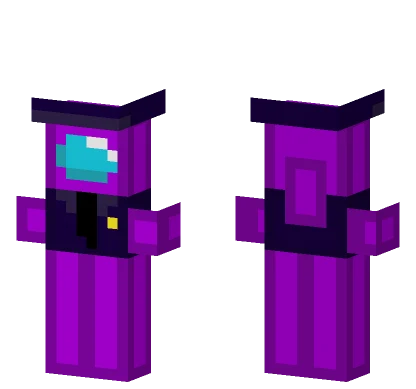 Purple Among Us Crewmate Minecraft skin