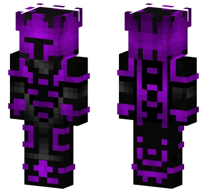 Purple and Black Knight Minecraft skin