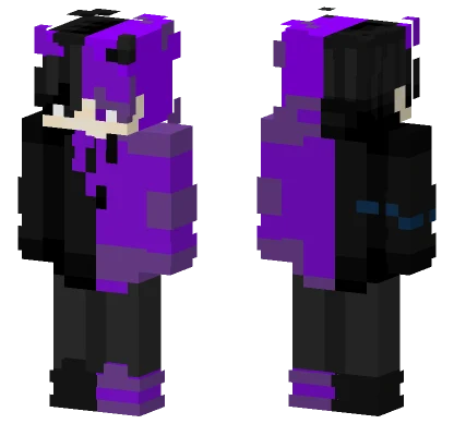 Purple And Black Outfit Minecraft skin