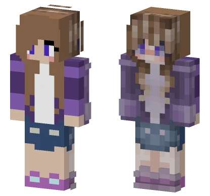 Purple And Blue Outfit Minecraft skin