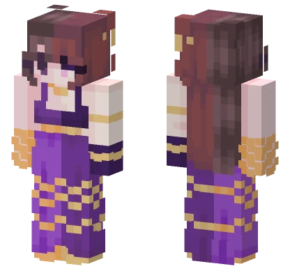 Purple And Gold Collab Minecraft skin