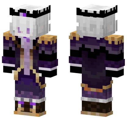 Purple and Gold Mage Minecraft skin