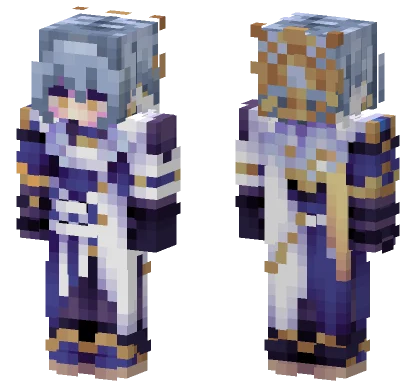 Purple and Gold Mage Minecraft skin