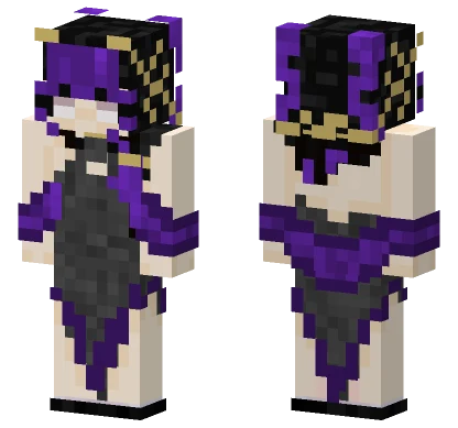 Purple and Gold Witch Minecraft skin