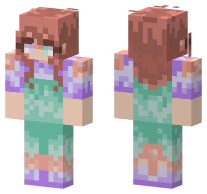 Purple And Green Minecraft skin