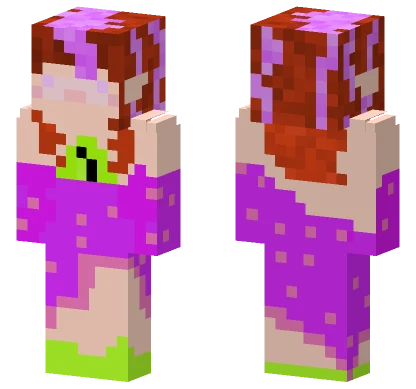 Purple and Green Blob Minecraft skin