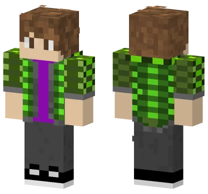 Purple And Green Outfit Minecraft skin