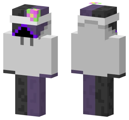Purple and Grey Dog Minecraft skin