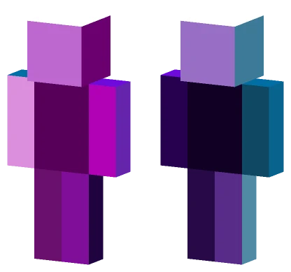 Purple and Teal Hoodie Minecraft skin
