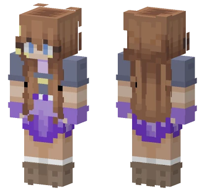 Purple And White Outfit Minecraft skin