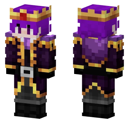 Purple Anime Boy Minecraft skin