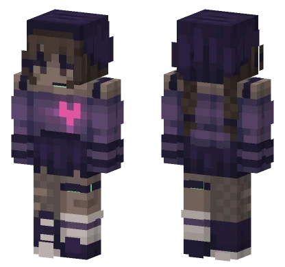 Purple Anime Girl Minecraft skin