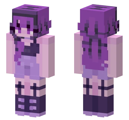 Purple Anime Girl Minecraft skin