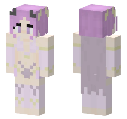 Purple Anime Girl Minecraft skin