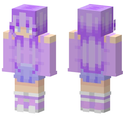 Purple Anime Girl Minecraft skin