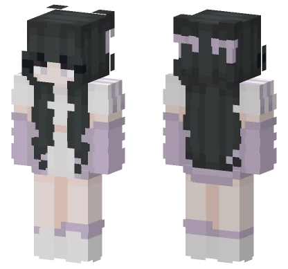 Purple Anime Girl Minecraft skin