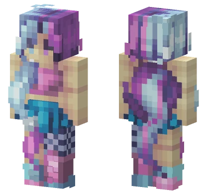 Purple Anime Girl Minecraft skin