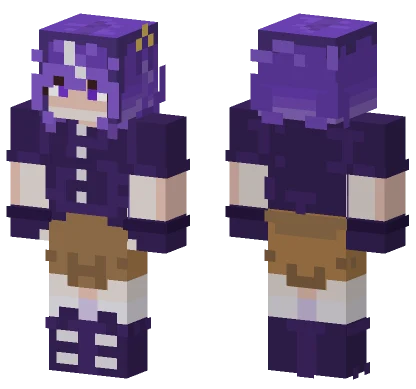 Purple Anime Girl Minecraft skin