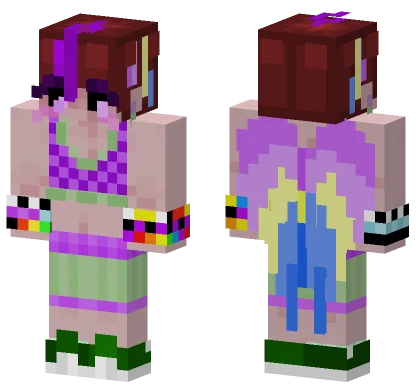 Purple Bikini Beach Minecraft skin