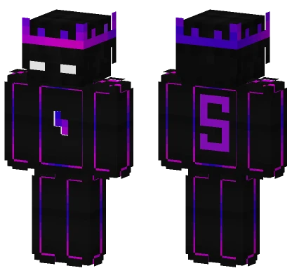 Purple Black Checker Outfit Minecraft skin