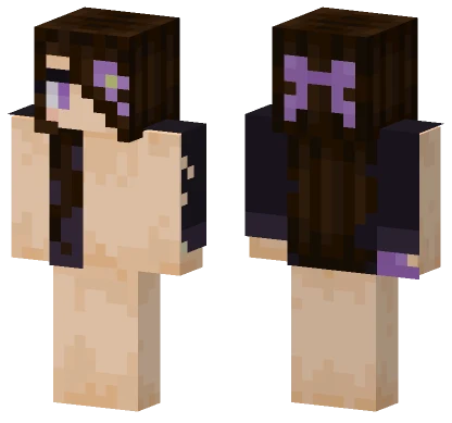 Purple Bow Girl Minecraft skin