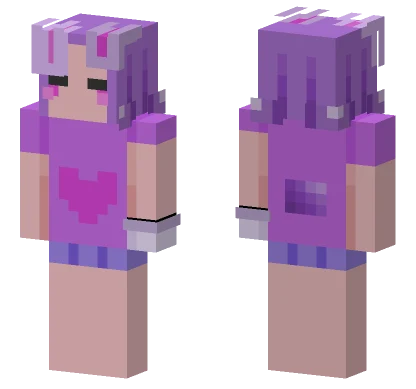 Purple Bunny Girl Minecraft skin
