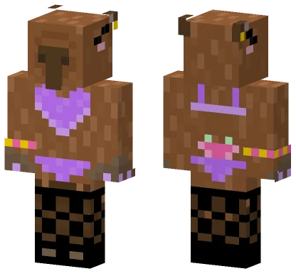 Purple Capy Lingerie Minecraft skin