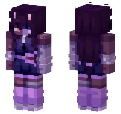 Purple Cat Boy Minecraft skin