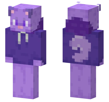 Purple Cat Character Minecraft skin