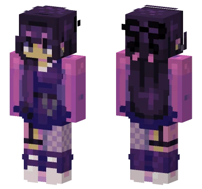 Purple Cat Ears Minecraft skin