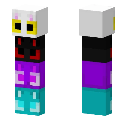 Purple Cat Mask Minecraft skin