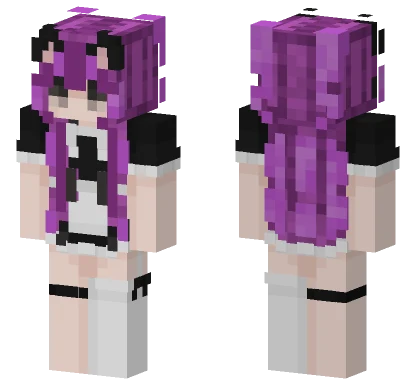 Purple Catmaid Minecraft skin